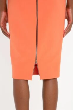 Victoria Beckham Fitted T-Shirt Dress In Papaya -Victoria Beckham 8K1A3929