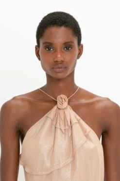 Victoria Beckham Flower Detail Cami Top In Rosewater -Victoria Beckham 8K1A3985