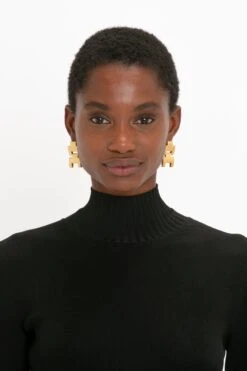 Victoria Beckham Polo Neck Gathered Dress In Midnight 10 Victoria Beckham Polo Neck Gathered Dress In Midnight -Victoria Beckham 8K1A4101