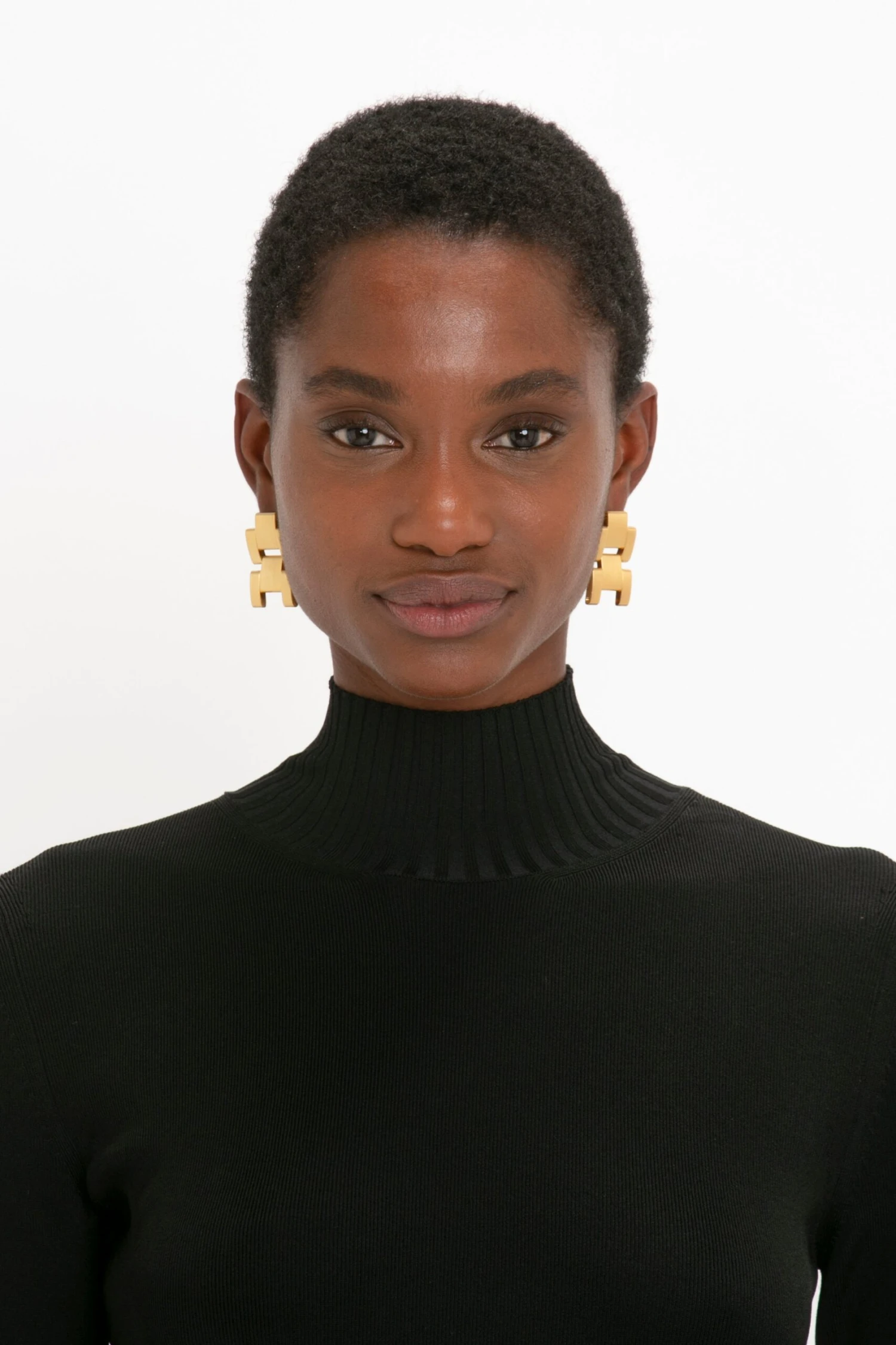 Victoria Beckham Polo Neck Gathered Dress In Midnight 4 Victoria Beckham Polo Neck Gathered Dress In Midnight - Image 4