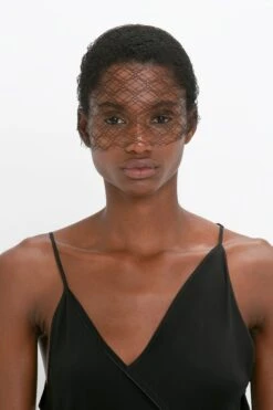 Victoria Beckham Exclusive Asymmetric Bias Frill Dress In Black -Victoria Beckham 8K1A4120