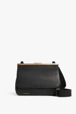 Victoria Beckham Frame Satchel Bag In Black Leather