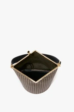 Victoria Beckham Frame Bucket Bag In House Monogram Jacquard -Victoria Beckham A3 VICTORIA BECKHAM FRAME BUCKET B422AAC004249A CREAM NAVY 1 2700 4050 247 LR INTERIOR