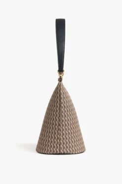 Victoria Beckham Frame Bucket Bag In House Monogram Jacquard -Victoria Beckham A3 VICTORIA BECKHAM FRAME BUCKET B422AAC004249A CREAM NAVY 2 2700 4050 247 LR