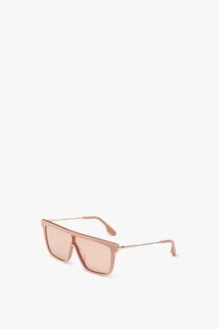 Victoria Beckham Rectangular Shield Sunglasses In Nude -Victoria Beckham AA VICTORIA BECKHAM RECTANGULAR SHIELD NUDE VB650S 1 2700 4050 LR