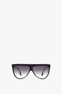 Victoria Beckham Flat Top V Sunglasses In Black