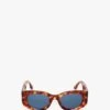 Victoria Beckham Monogram Detail Sunglasses In Blonde Havana
