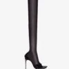 Victoria Beckham Pointy Toe Mesh Boot In Black