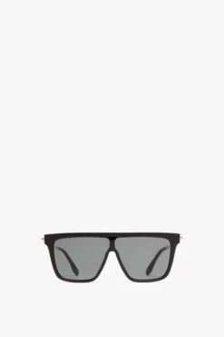 Victoria Beckham Rectangular Shield Sunglasses In Black