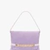 Victoria Beckham Chain Pouch With Strap In Lilac Suede