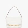 Victoria Beckham Chain Pouch With Strap In White Leather