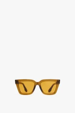 Victoria Beckham Crystal Frame Sunglasses In Khaki