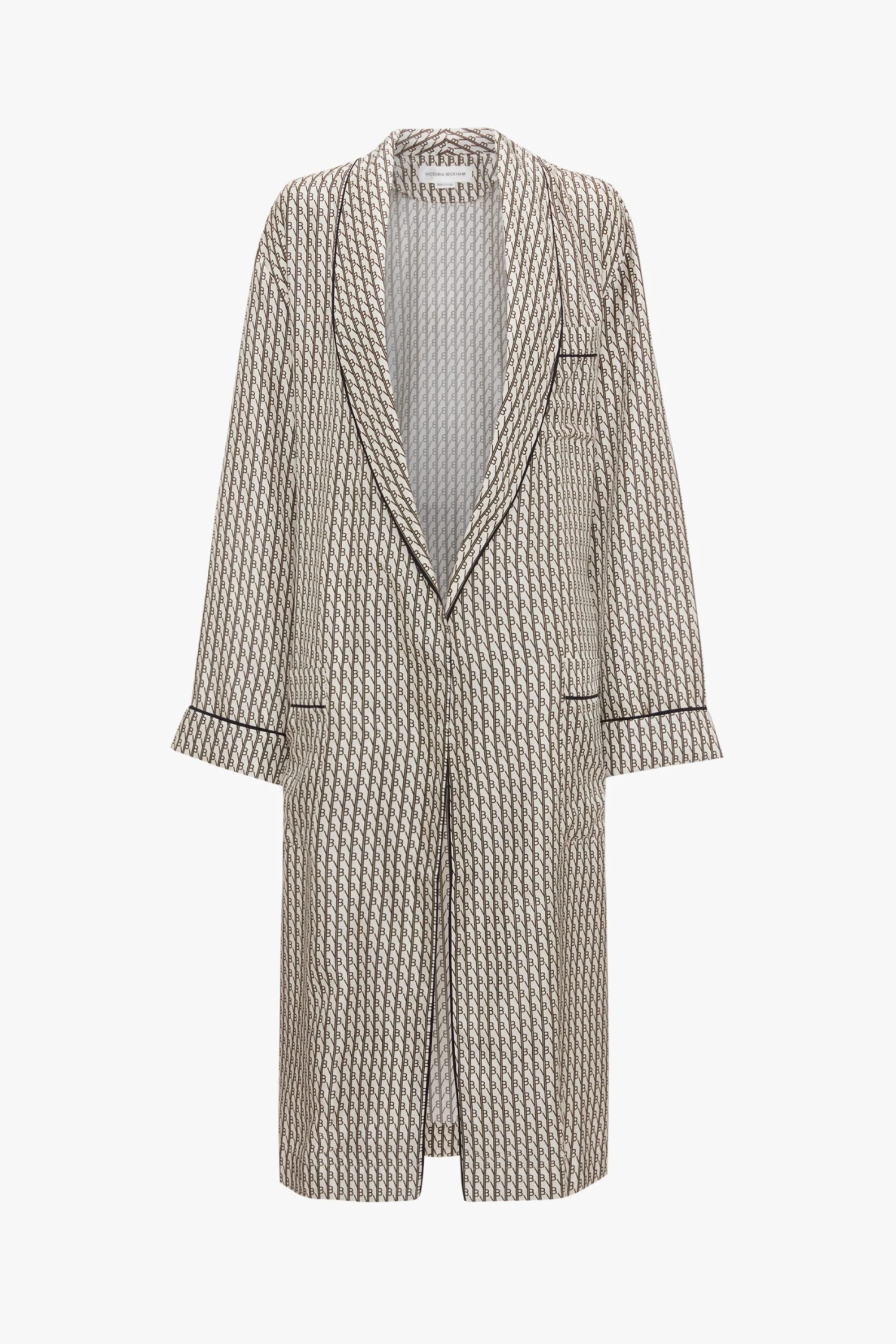 Victoria Beckham Pyjama Robe In VB House Monogram Jacquard 10 Victoria Beckham Pyjama Robe In VB House Monogram Jacquard - Image 10