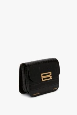Victoria Beckham Mini Frame Shoulder Bag In Black Croc-Effect Leather -Victoria Beckham UntitledSession1181