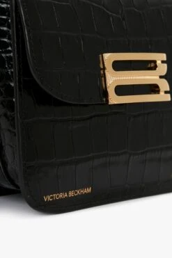 Victoria Beckham Mini Frame Shoulder Bag In Black Croc-Effect Leather -Victoria Beckham UntitledSession1184
