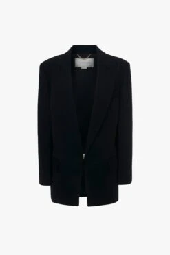 Victoria Beckham Peak Lapel Jacket In Midnight -Victoria Beckham UntitledSession1194