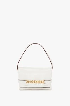 Victoria Beckham Mini Chain Pouch In White Leather