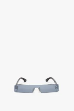 Victoria Beckham Mini Visor Sunglasses In Blue-Mirror