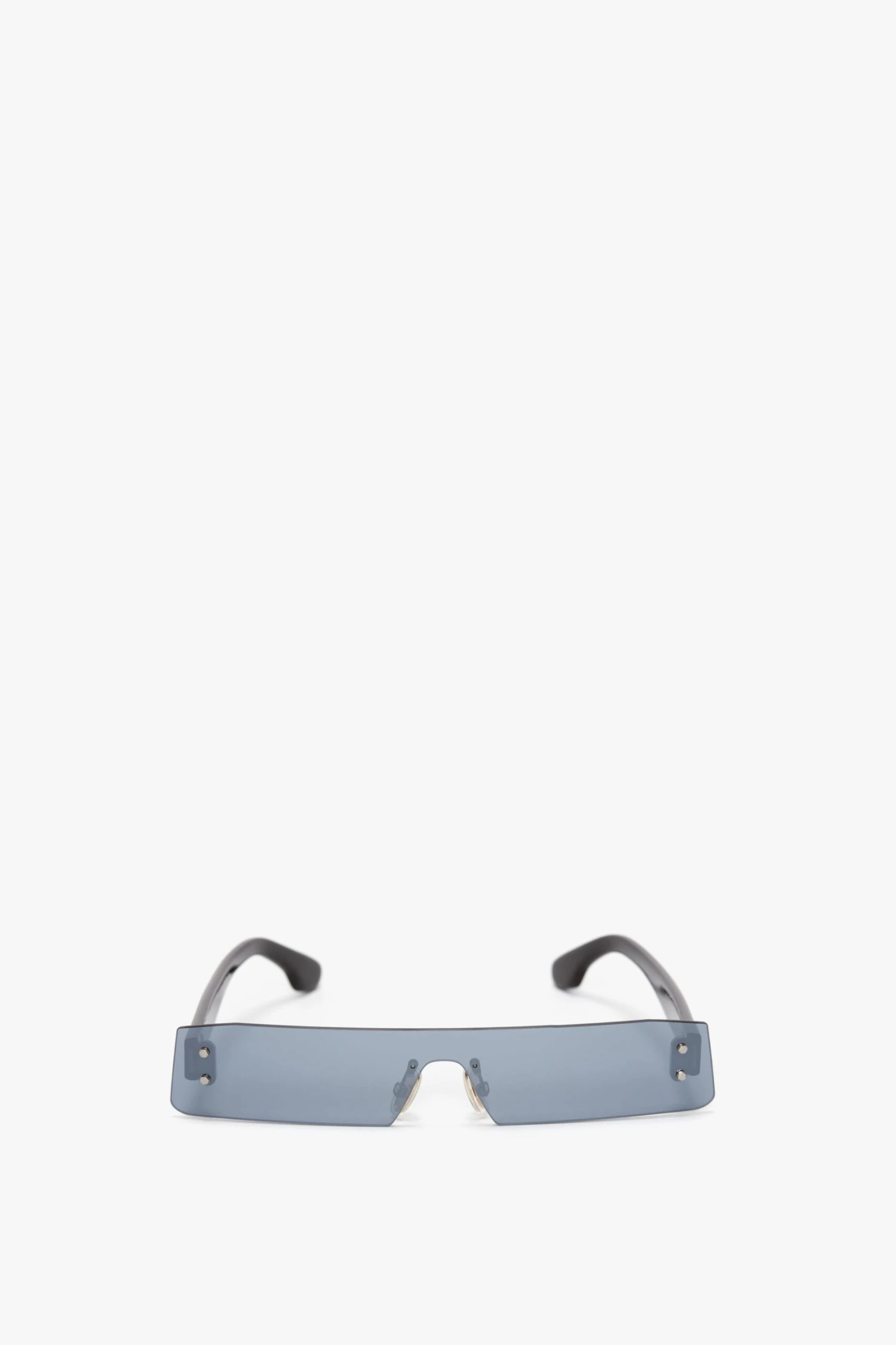 Victoria Beckham Mini Visor Sunglasses In Blue-Mirror 1 Victoria Beckham Mini Visor Sunglasses In Blue-Mirror