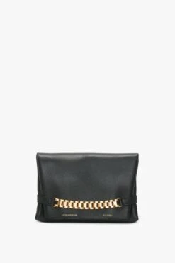 Victoria Beckham Chain Pouch Bag In Black Leather