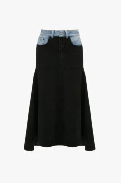 Victoria Beckham Patched Denim Skirt In Contrast Wash 13 Victoria Beckham Patched Denim Skirt In Contrast Wash -Victoria Beckham UntitledSession4121