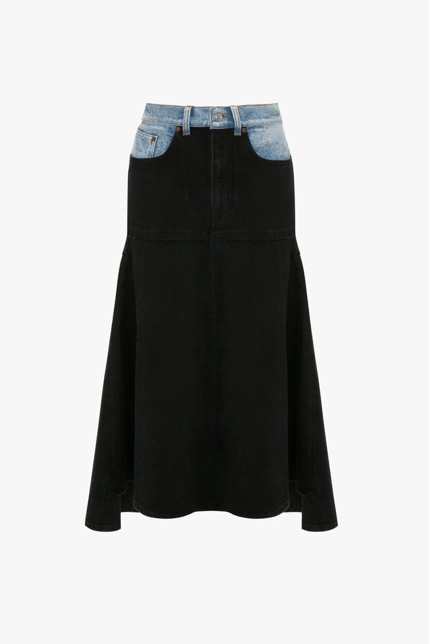 Victoria Beckham Patched Denim Skirt In Contrast Wash 7 Victoria Beckham Patched Denim Skirt In Contrast Wash - Image 7