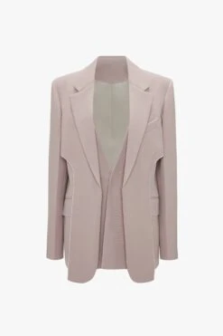 Victoria Beckham Double Panel Front Jacket In Rose Quartz -Victoria Beckham UntitledSession4133