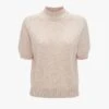 Victoria Beckham Short Sleeve Top In Nougat