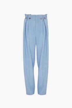 Victoria Beckham Gathered Waist Utility Trouser In Oxford Blue -Victoria Beckham UntitledSession4258 ba478dc1 4015 4f6d bb9b dfbc391c6076