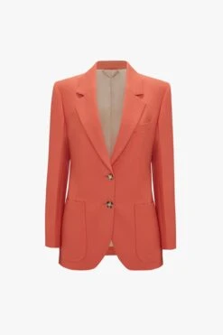 Victoria Beckham Patch Pocket Jacket In Papaya 15 Victoria Beckham Patch Pocket Jacket In Papaya -Victoria Beckham UntitledSession4259
