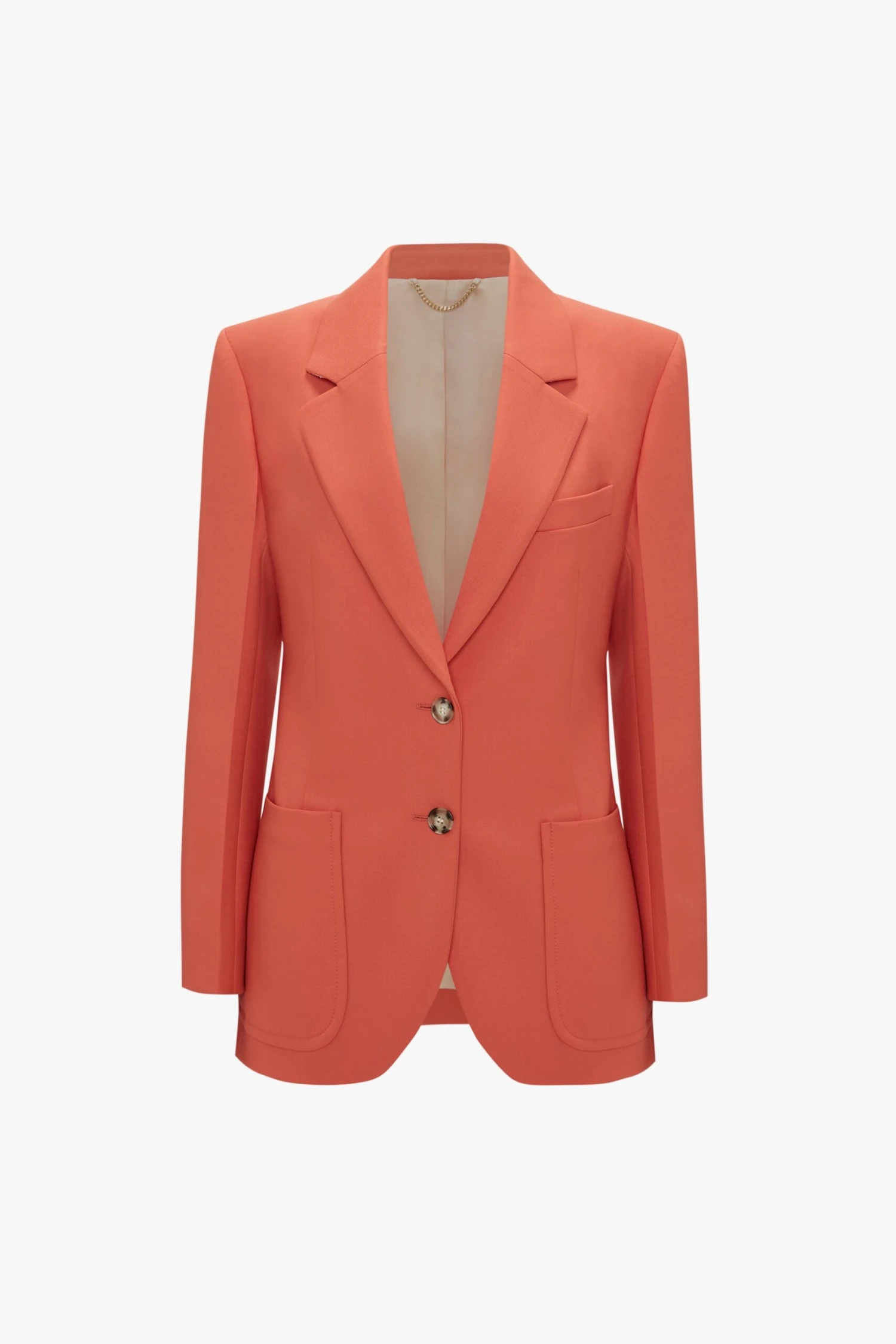 Victoria Beckham Patch Pocket Jacket In Papaya 8 Victoria Beckham Patch Pocket Jacket In Papaya - Image 8