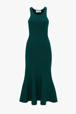 Victoria Beckham VB Body Sleeveless Dress In Lurex Green -Victoria Beckham UntitledSession4277 1