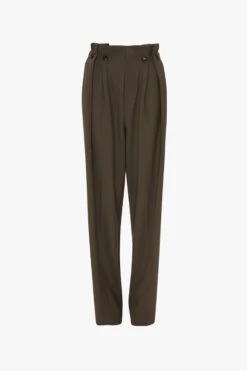Victoria Beckham Gathered Waist Utility Trouser In Oregano -Victoria Beckham UntitledSession4302 dae23c26 0917 44b8 9db2 f940fecdae0f