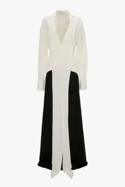 Victoria Beckham Tie Detail Gown In Vanilla-Black 15 Victoria Beckham Tie Detail Gown In Vanilla-Black -Victoria Beckham UntitledSession4316