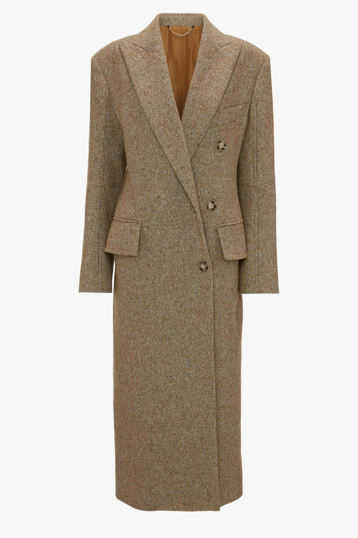 Victoria Beckham Exclusive Waisted Tailored Coat In Flax 6 Victoria Beckham Exclusive Waisted Tailored Coat In Flax - Image 6