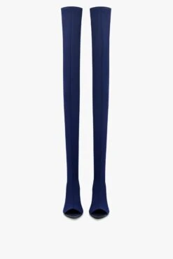 Victoria Beckham Peep Toe Stretch Jersey Boot In Ultraviolet -Victoria Beckham UntitledSession4455 b