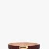 Victoria Beckham Exclusive Jumbo Frame Belt In Burgundy Leather
