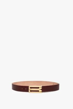 Victoria Beckham Exclusive Jumbo Frame Belt In Burgundy Leather
