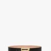 Victoria Beckham Exclusive Jumbo Frame Belt In Black Leather