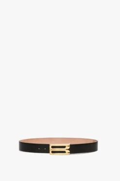 Victoria Beckham Exclusive Jumbo Frame Belt In Black Leather