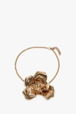 Victoria Beckham Exclusive Flower Necklace In Gold -Victoria Beckham UntitledSession4536