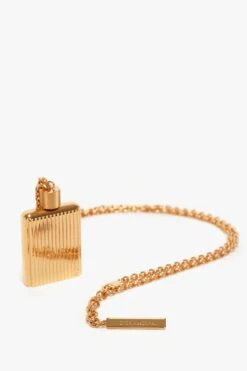 Victoria Beckham Exclusive Perfume Bottle Necklace In Brushed Gold -Victoria Beckham UntitledSession4552