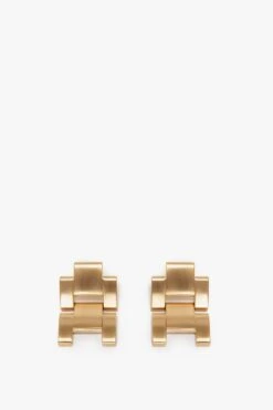 Victoria Beckham Exclusive Jumbo Chain Earrings In Brushed Gold