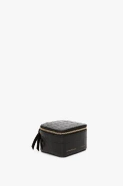 Victoria Beckham Jewellery Box In Black Croc-Effect Leather -Victoria Beckham UntitledSession4574