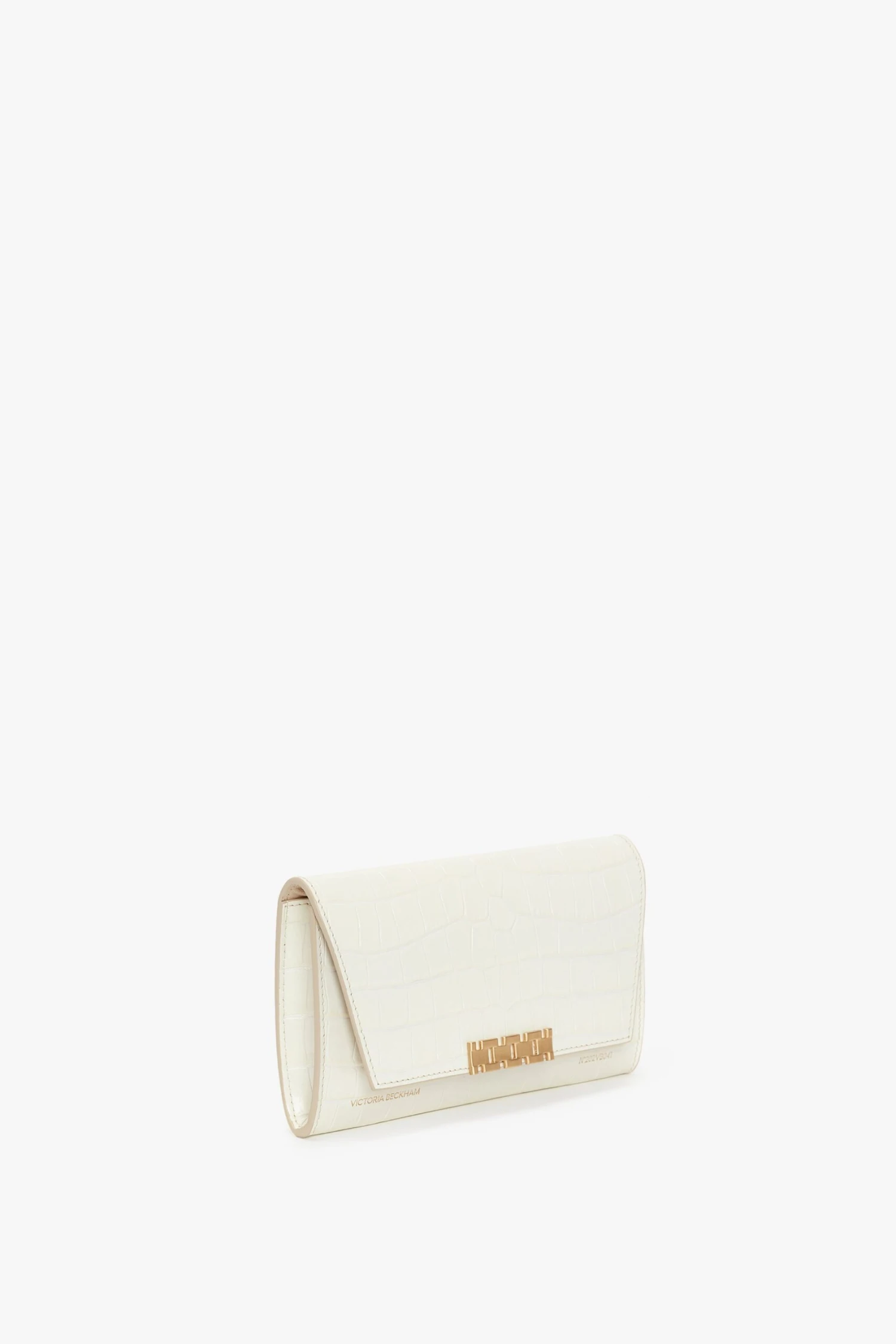 Victoria Beckham Exclusive Wallet On Chain In Ivory Croc-Effect Leather 3 Victoria Beckham Exclusive Wallet On Chain In Ivory Croc-Effect Leather - Image 3