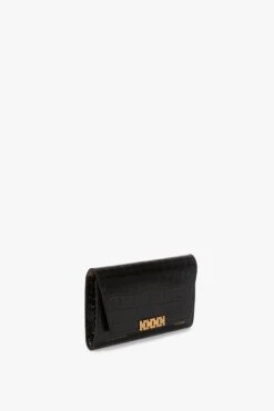 Victoria Beckham Wallet On Chain In Black Croc-Effect Leather -Victoria Beckham UntitledSession4596