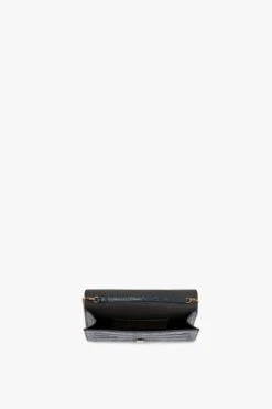 Victoria Beckham Wallet On Chain In Midnight Croc-Effect Leather -Victoria Beckham UntitledSession4607