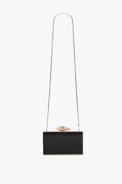 Victoria Beckham Frame Flower Minaudiere In Black