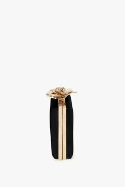 Victoria Beckham Frame Flower Minaudiere In Black -Victoria Beckham UntitledSession4621 b