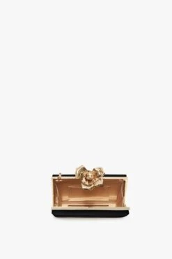Victoria Beckham Frame Flower Minaudiere In Black -Victoria Beckham UntitledSession4623 b